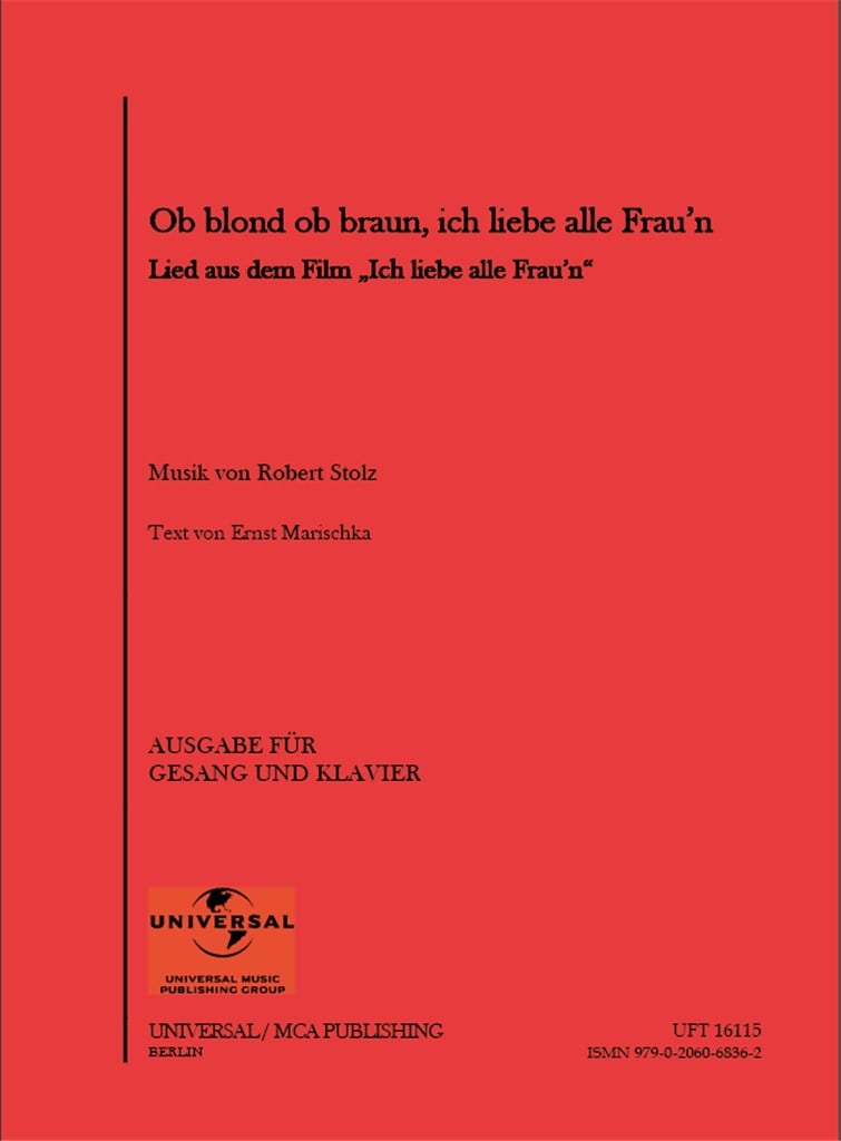 Ob Blond, Ob Braun, Ich Liebe Alle Frau'n